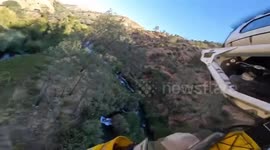 US: Dramatic Aerial Rescue Saves Six from Stranded Raft in Putah Creek