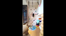 Chinese mom transforms daughter’s room into a stunning space with climbing wall