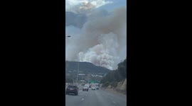 Wildfires near Quito, Ecuador cause massive smoke clouds