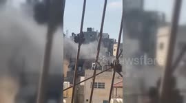 Palestine: A house in the Jenin refugee camp catches fire after being targeted by Israeli forces