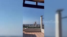 Lebanon: The Moment of the Israeli strike on Al-Kharayeb village in Sidon