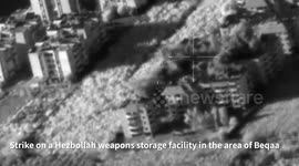 Lebanon: The IAF, directed by IDF intelligence, struck approximately 75 terror targets belonging to the Hezbollah terrorist organization in the area of Beqaa and in southern Lebanon