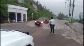 Mexico: Acapulco on High Alert as Police Tackle Flooding from Tropical Storm John