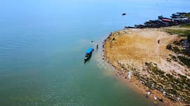 Drone View on Weather And place combination  River View