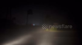 White out conditions during the height of Hurricane Helene