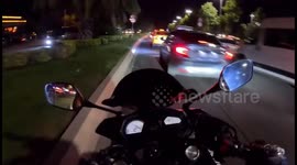 Motorbike rider collides with child in Tuzla Traffic