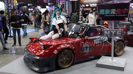 Japan: Cosplayer promotes the Game Neverness to Everness at Tokyo Game Show 2024 in Chiba