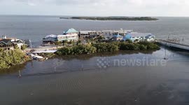 Hurricane Helene Drone Footage: Cedar Key