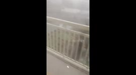 Powerful winds blow off roof in Clark, Pampanga