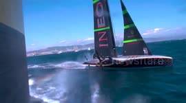 All square after first day of sailing in Louis Vuitton final