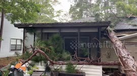 US: Tree Topples Home in Burgess - Horry County Fire Rescue Responds to Dramatic Collapse