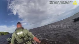 US: Jet Ski Rider Rescued by HCSO After Harrowing Collision with Submerged Wall Near Sunken Island