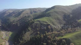 China: Yizhao Highway Scenery in Xinjiang