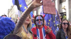 'B***ocks to Brexit!' Thousands march through London demanding Britain rejoins the EU
