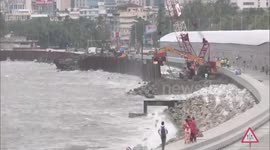 Walls collapse as storms batter Mumbai, India
