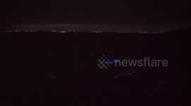 Bioluminescence of the Black sea, autumn 2024, Odesa, Ukraine. plankton makes the water glow when dusturbed