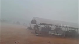Strong winds cause destruction in Brasnorte, Brazil