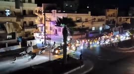 Syria: Car marches in Idlib celebrating the Death of Nasrallah