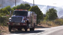 US, Los Angeles: Hesperia Silver Fire On Highway 173