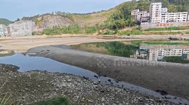 China: Qingshui River Beach During The Dry Season