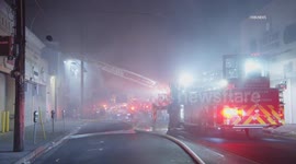 US, Los Angeles: DTLA Commerical Fire