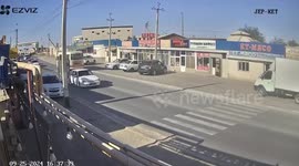 Driver's quick reaction helped to avoid hitting running girls but police fine him anyway