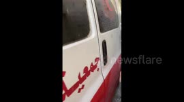 Gaza: The number of bullets that pierced the PRCS ambulance