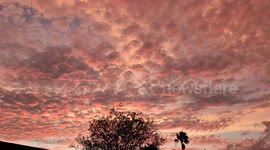US: Sunset with lots of clouds in Orlando