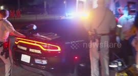 US, Los Angeles: Rialto CHP Pursuit Ending with Bricks of Drugs Located