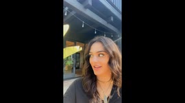 Person lets bee walk on their face and enter their mouth in Topanga, California