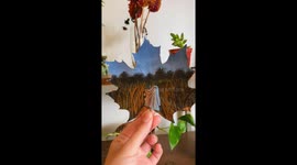 “Guiding Ghost” Painted on a Preserved Maple Leaf