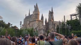 US: Potterheads Raise Wands At Hogwarts Castle In Orlando To Honor Late Dame Maggie Smith