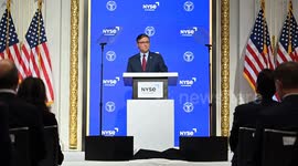 US: Speaker Jonhson Talks Economy At Stock Exchange