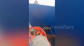 Container vessel crashes into other ships docked in Romanian port