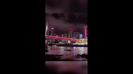 Dazzling night view in Chongqing, China