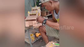 Boat fanatic makes remote controlled models of warships