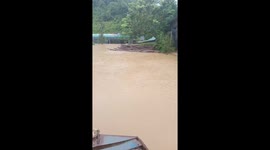 Floodwaters rising more than two metres submerged thousands of houses due to heavy rains in northern Vietnam