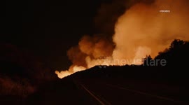 US, Los Angeles: Castaic Lago Fire Brush Fire