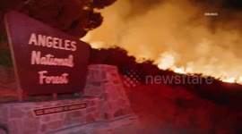 US, Los Angeles: Castaic Lago Fire Brush Fire Part 2