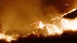 US, Los Angeles: Castaic Largo Fire Brush Fire Part 3