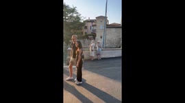 Surprised bride-to-be accidentally pulls away during romantic proposal in Italy