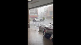 Typhoon Krathon Wreaks Havoc in Kaohsiung, Taiwan, Bringing Strong Winds and Fallen Trees