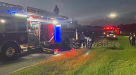 Firefighter descends into cave to save trapped dog in Florida