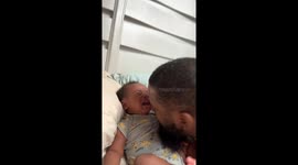 Growling Dad Confuses Crying Infant