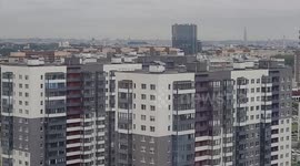 Annual siren check sounds over the city of St Petersburg, Russia