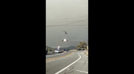 Aircraft draws water from Big Bear Lake to fight Line Fire in California