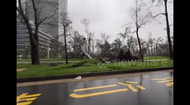 Taiwan: Typhoon Krathon Makes Landfall On Kaohsiung 3