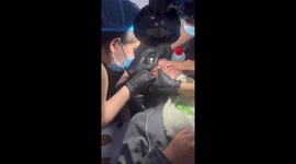 Ink fanatic has his eyeball tattooed in excruciating scenes