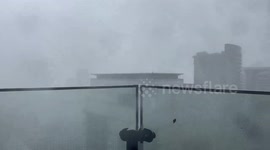 Taiwan: Typhoon Krathon hits Kaohsiung City with heavy rain