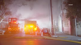 US, Los Angeles: Westlake Structure Fire